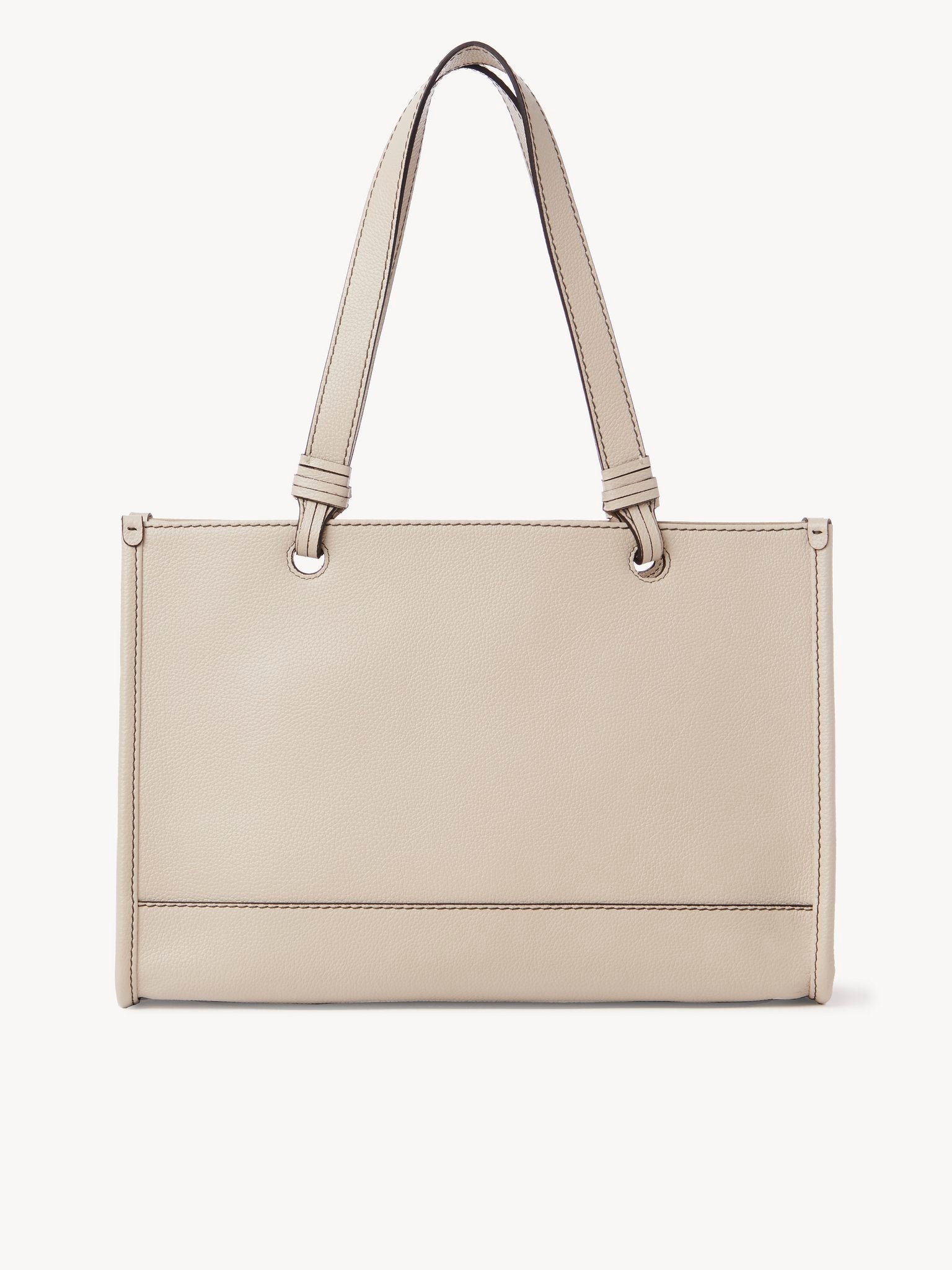 Sac cabas Cecilya en cuir - Cement Beige