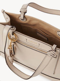 Sac cabas Cecilya en cuir - Cement Beige