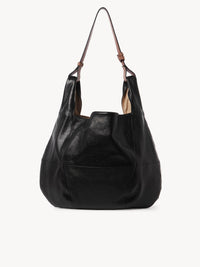 Sac hobo Indra en cuir - Black