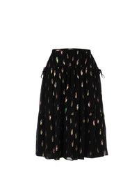 Jupe Georgette en soie - Noir
