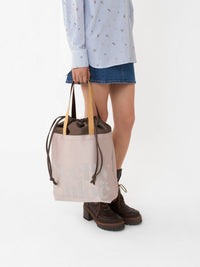 Petit sac cabas en satin - Silver