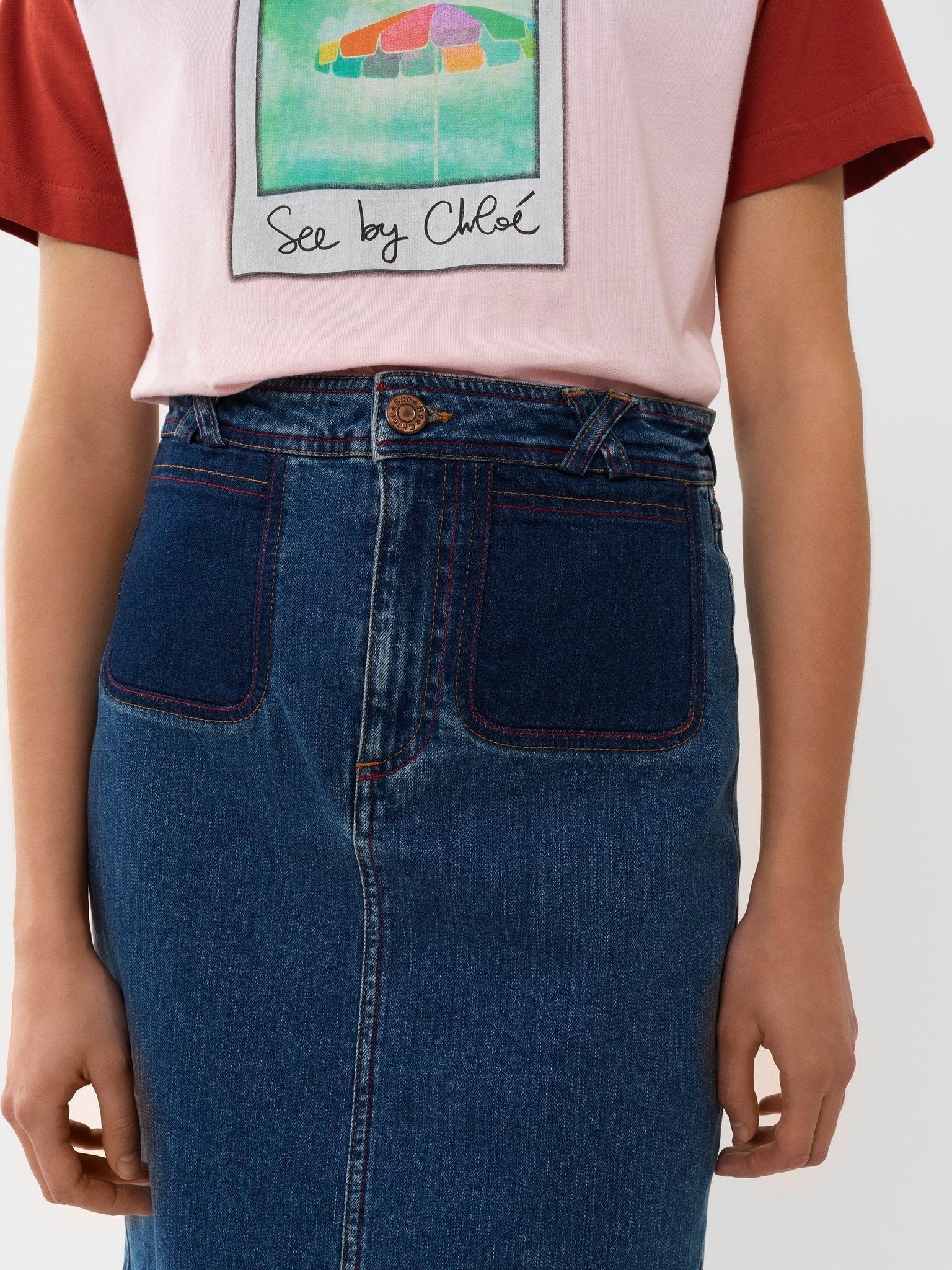 Jupe midi en denim - Paloma Blue