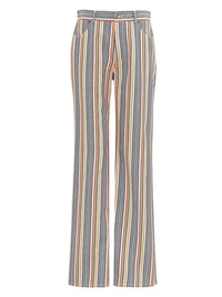 Pantalon droit rayé - Multicolor
