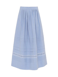 Jupe midi détails brodés - Floating Blue