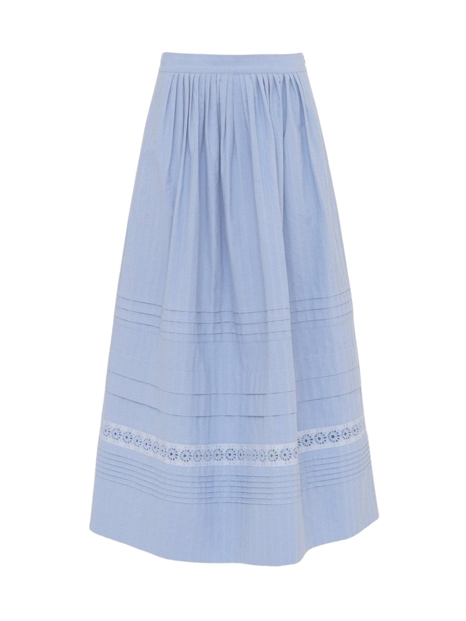 Jupe midi détails brodés - Floating Blue