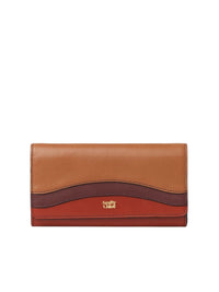 Portefeuille long Layers en cuir - Burnt Henna