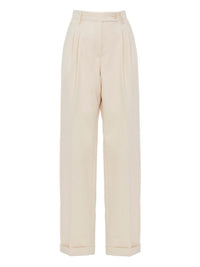 Pantalon droit à revers - Milk