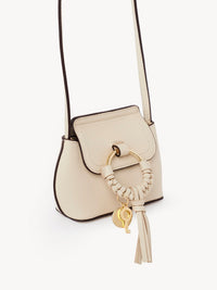 Mini sac porté épaule Joan en cuir - Cement Beige