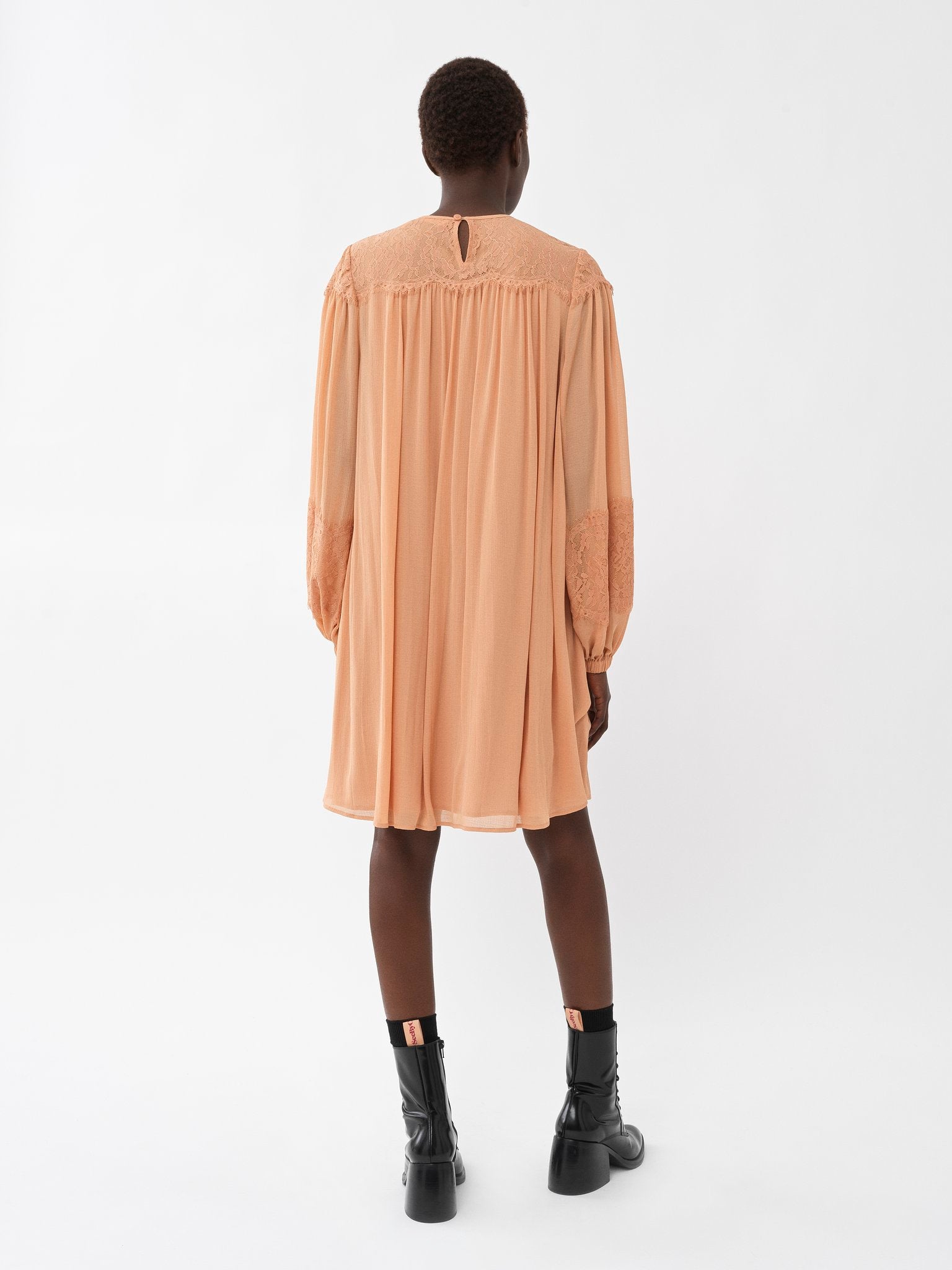 Robe froncée - Dusty Coral