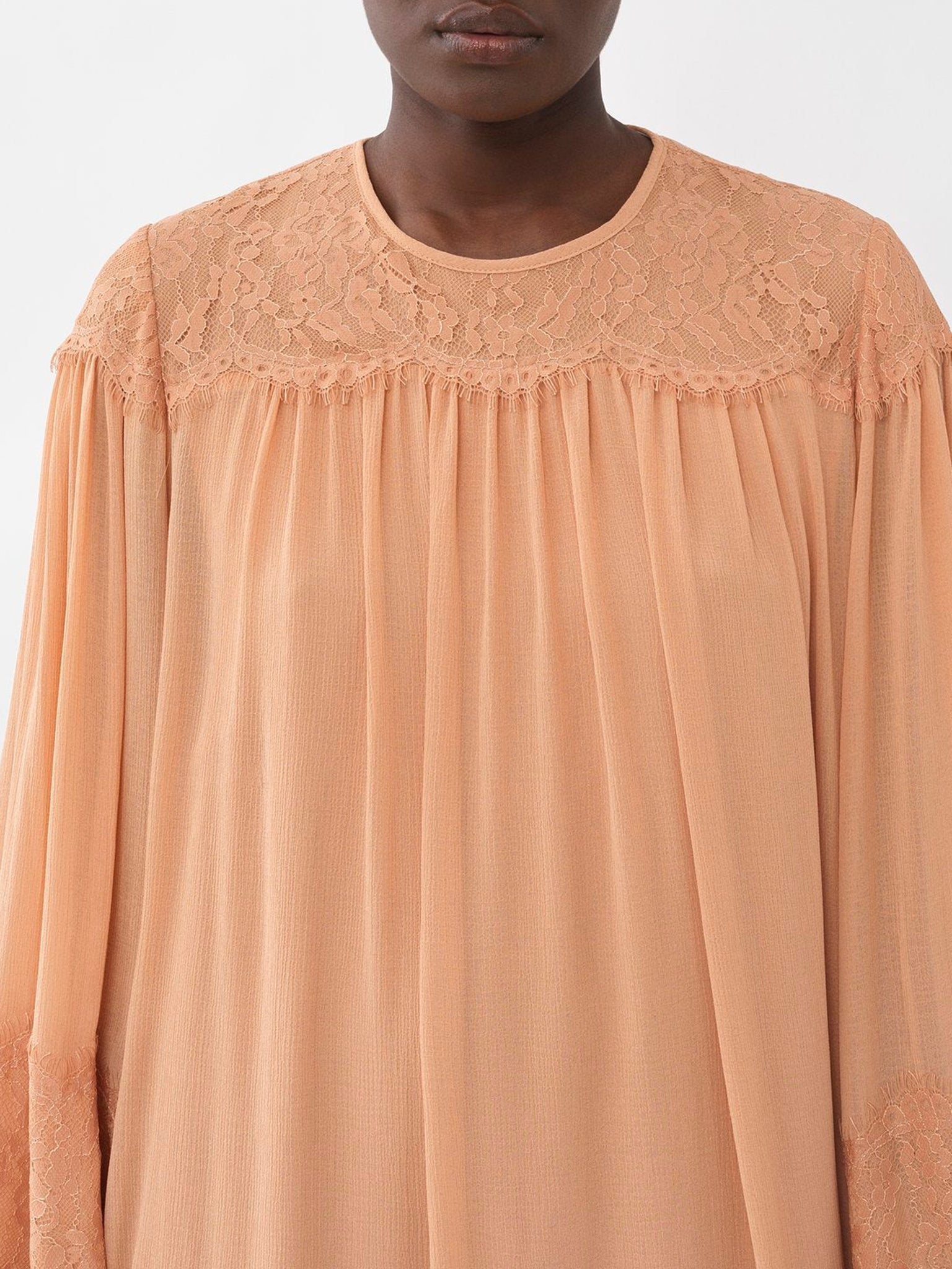 Robe froncée - Dusty Coral