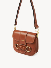 Sac porté épaule Saddie en cuir - Caramelo