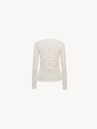 Pull en tricot à point ouvert - Blanc Nuageux