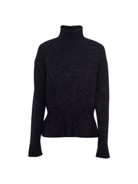 Pull en tricot de laine recyclé - Encre Marine
