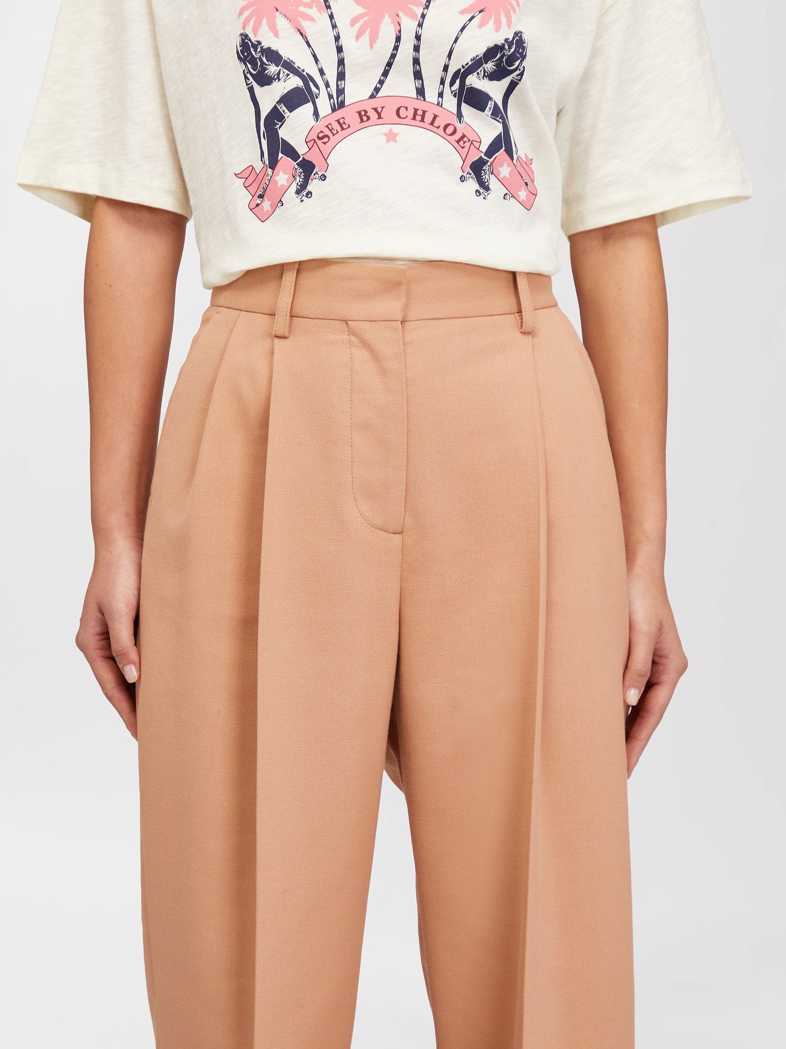 Pantalon large fuselé - Dusty Coral