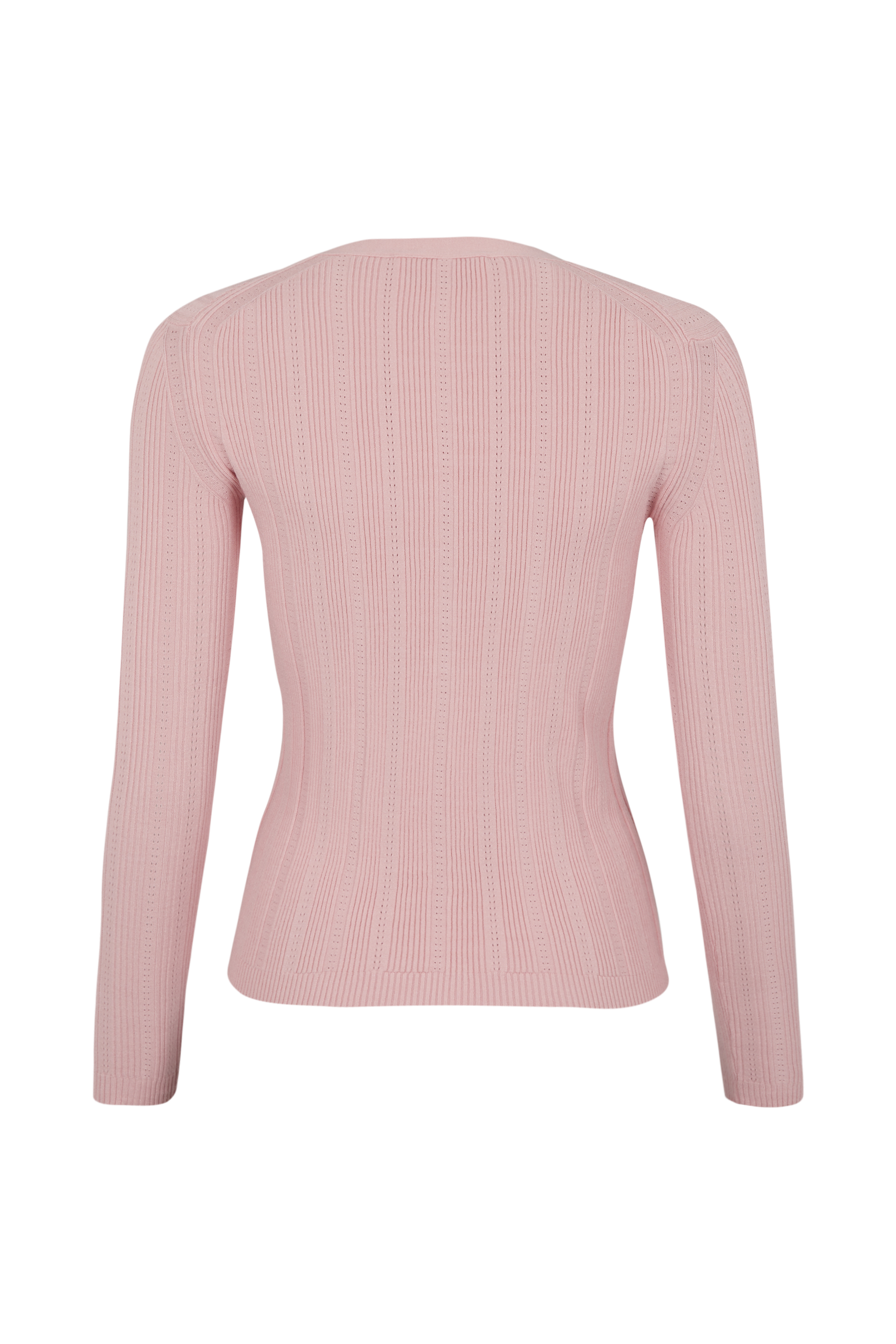 Cardigan à boutons argentés siglés SR - Rose