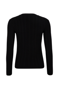 Cardigan à boutons argentés siglés SR - Noir Intense