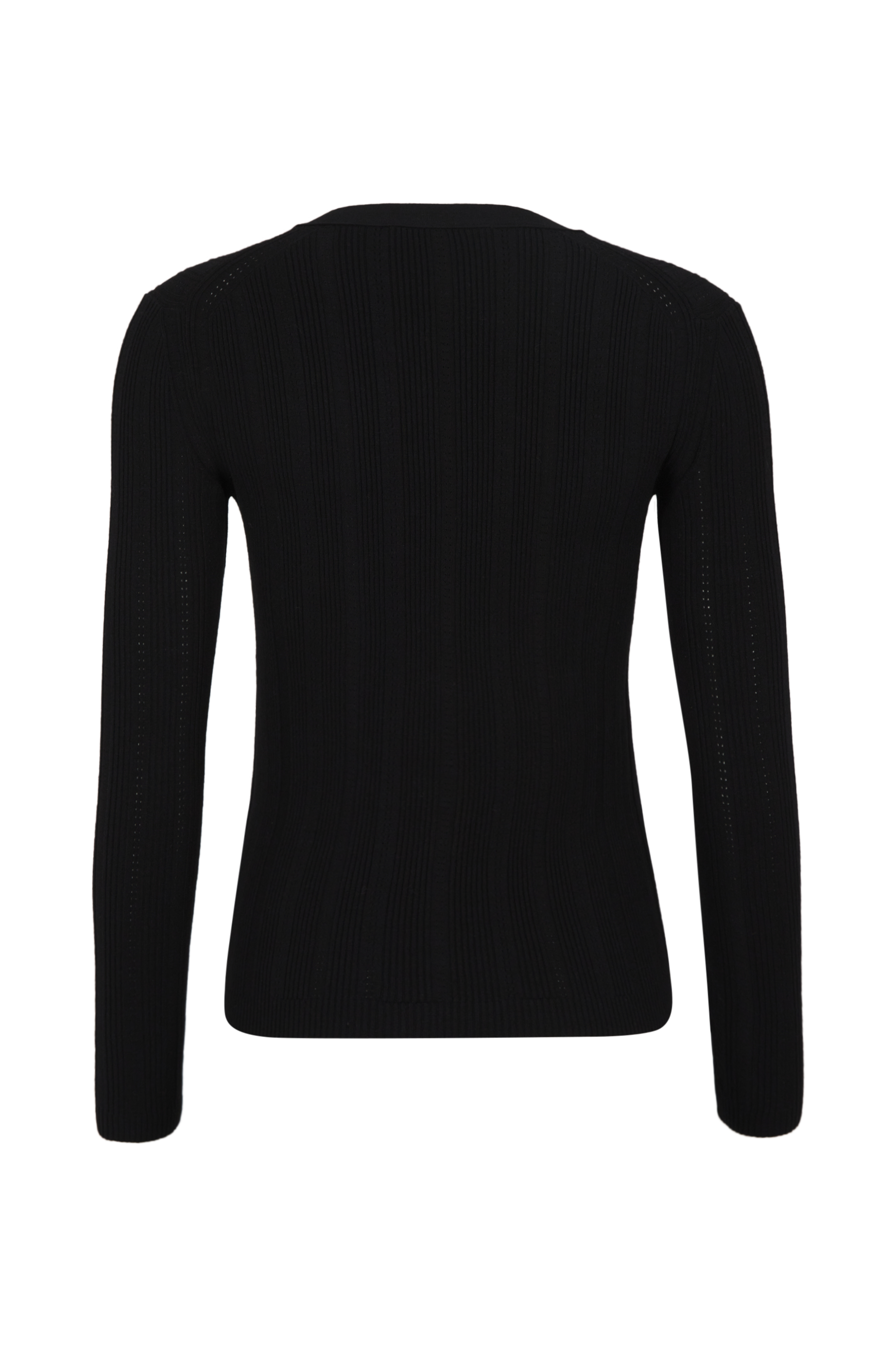 Cardigan à boutons argentés siglés SR - Noir Intense