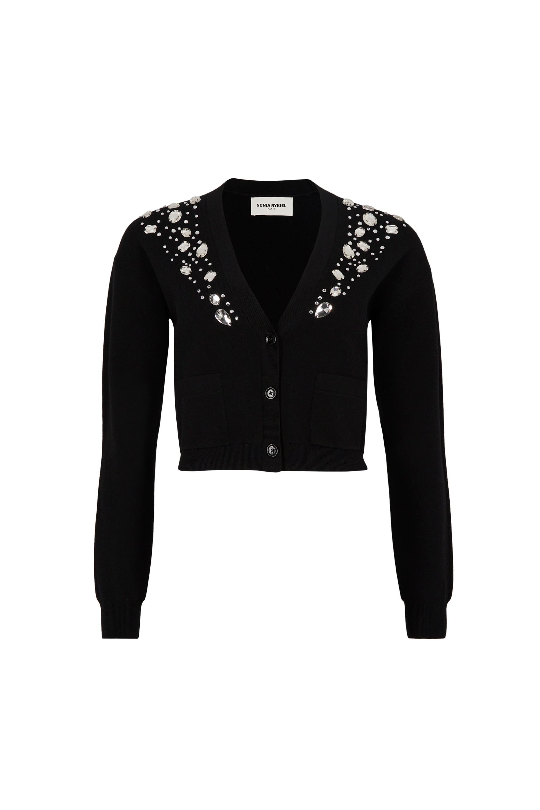 Cardigan vintage en laine - Noir
