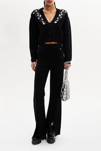 Cardigan vintage en laine - Noir