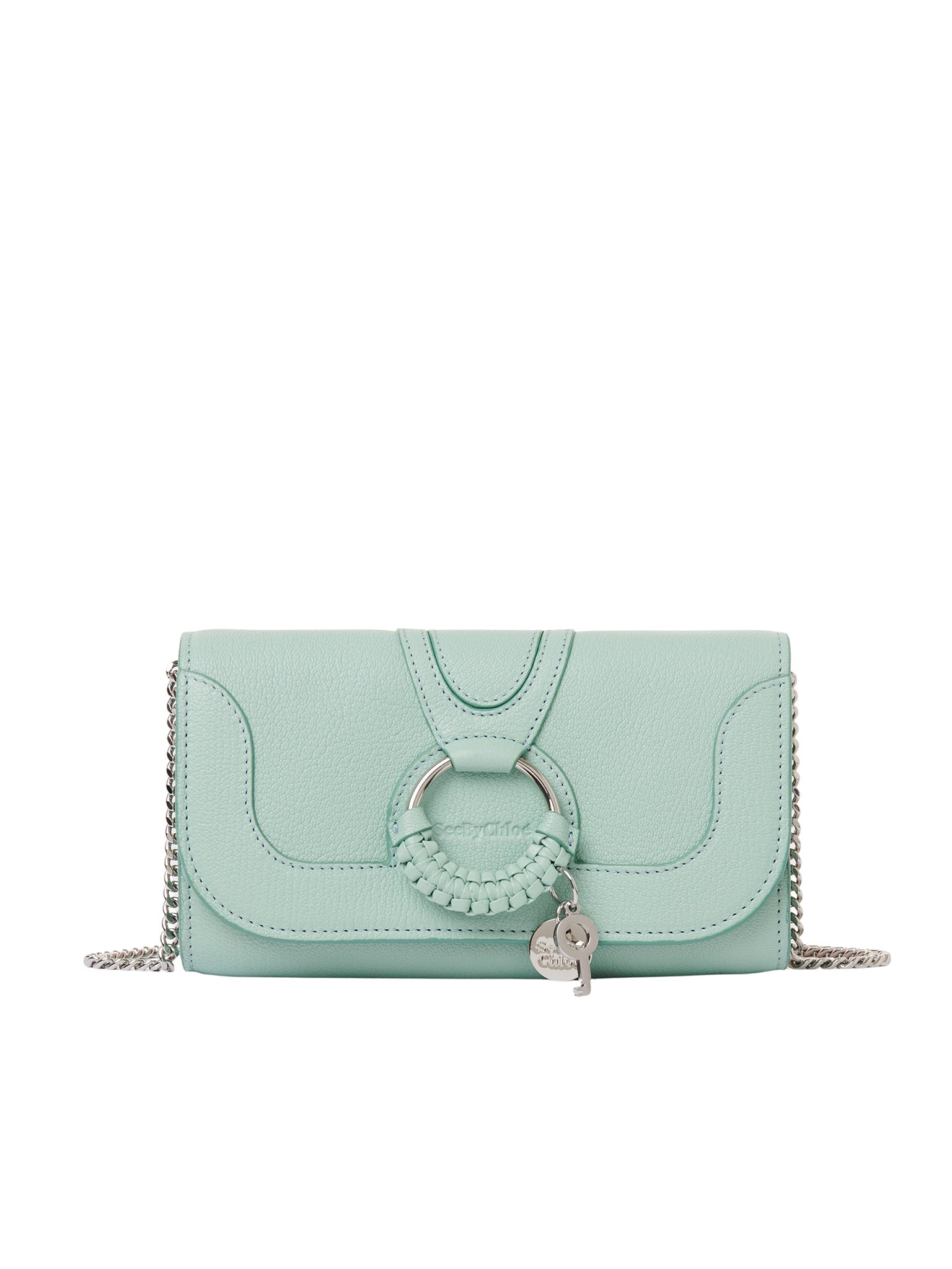 Portefeuille Hana long en cuir - Bleu Soufflé