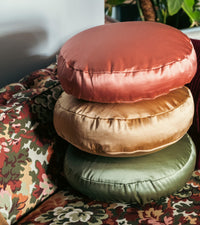Coussin Ciccio en satin - Vert