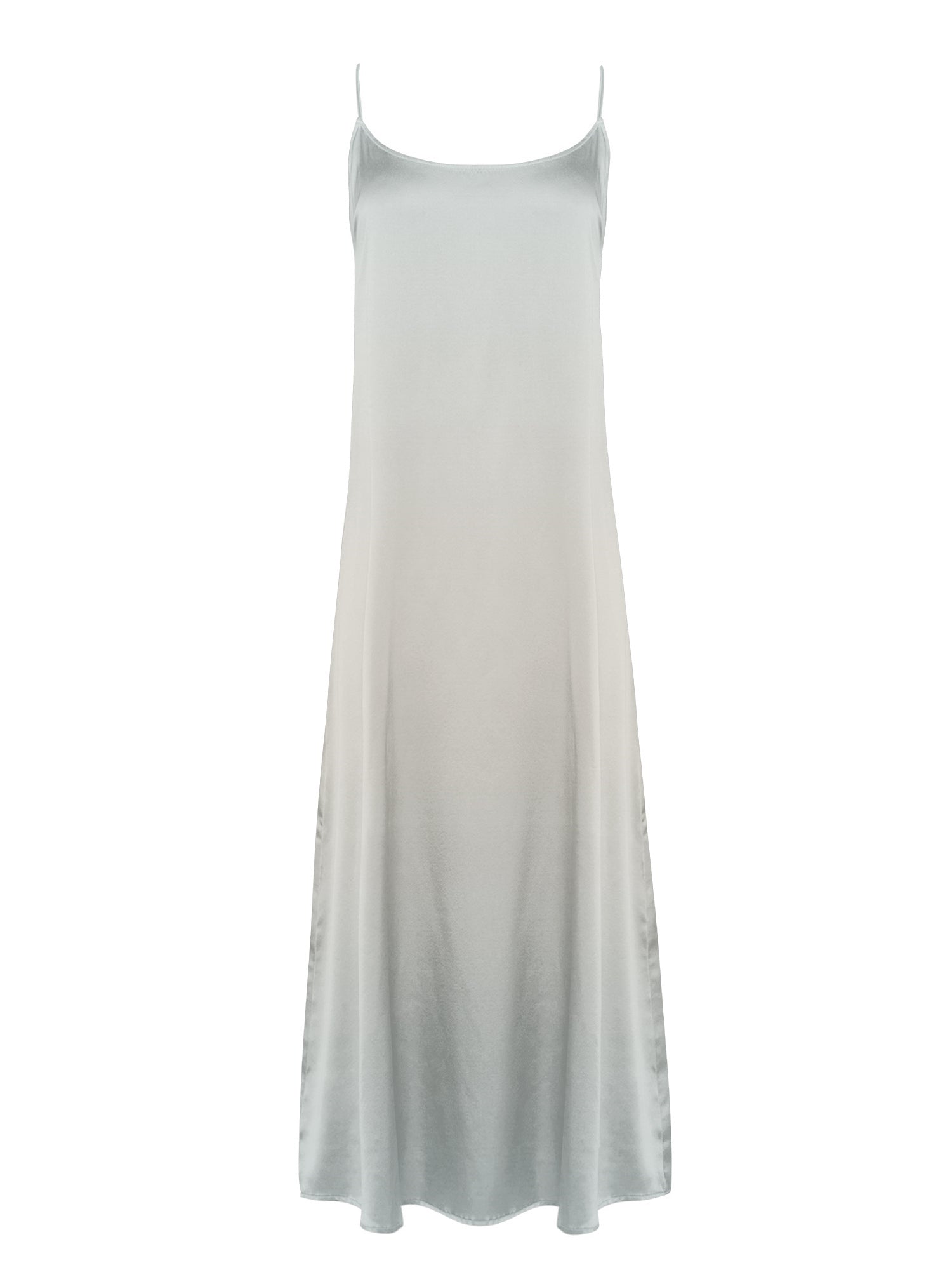 Robe longue midi Les intemporels en soie - Amande