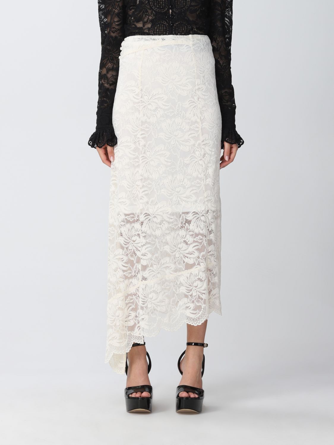 Jupe longue en transparence - Ivory