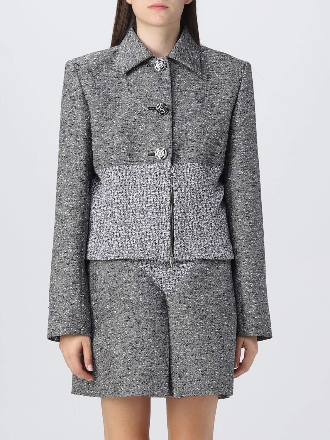 Veste structurée en laine - Black & White
