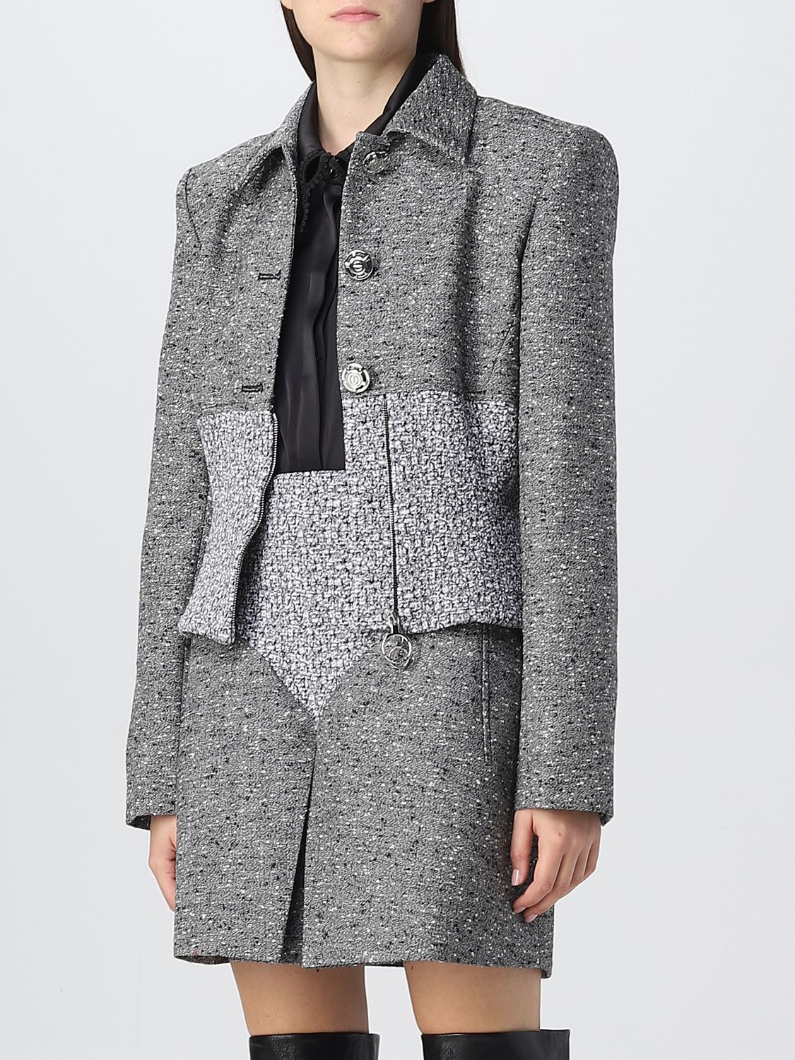 Veste structurée en laine - Black & White