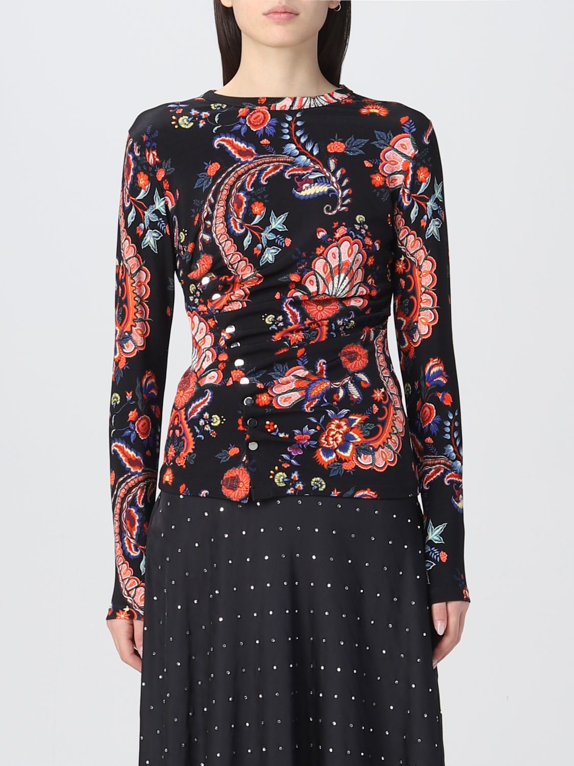 Top à imprimé fleurs - Black Paisley