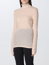 Top à manches longues et strass - Nude