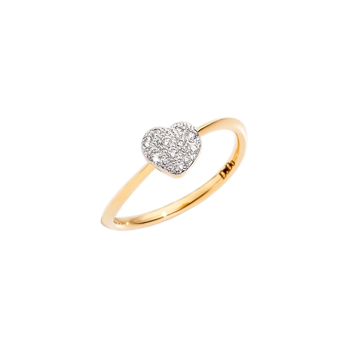 Cuore yellow gold & diamonds Ring - Yellow Gold