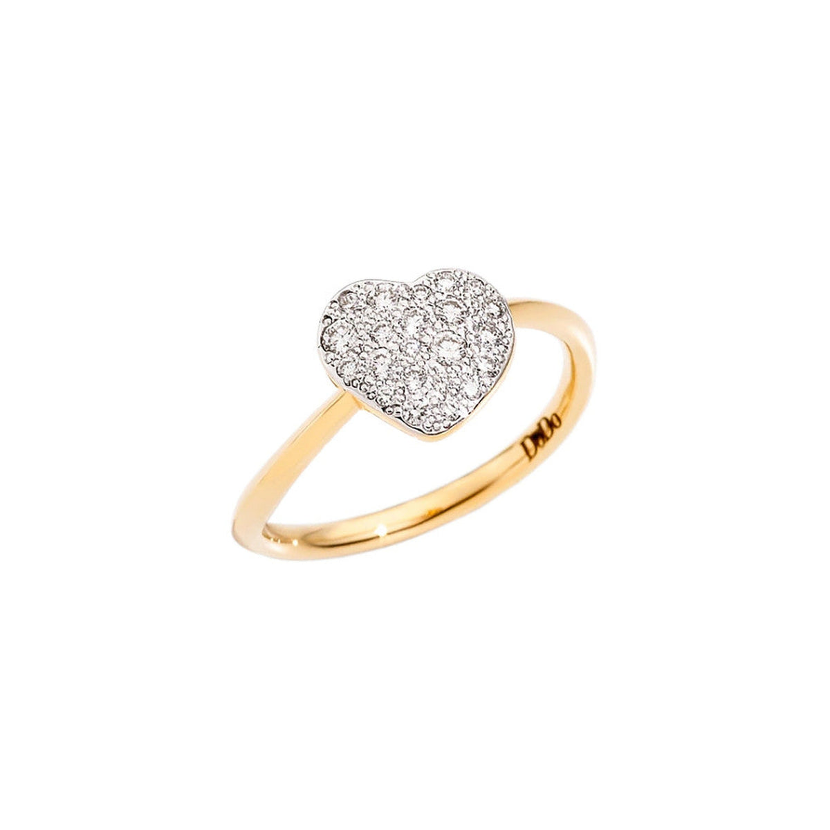 Cuore yellow gold & diamonds Ring - Yellow Gold