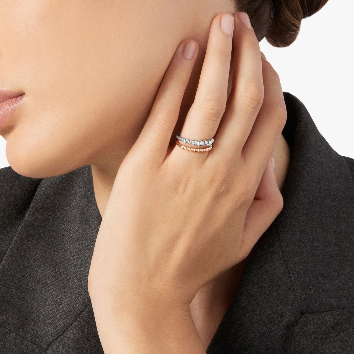 Bollicine rose gold & silver Ring - Rose Gold & Silver