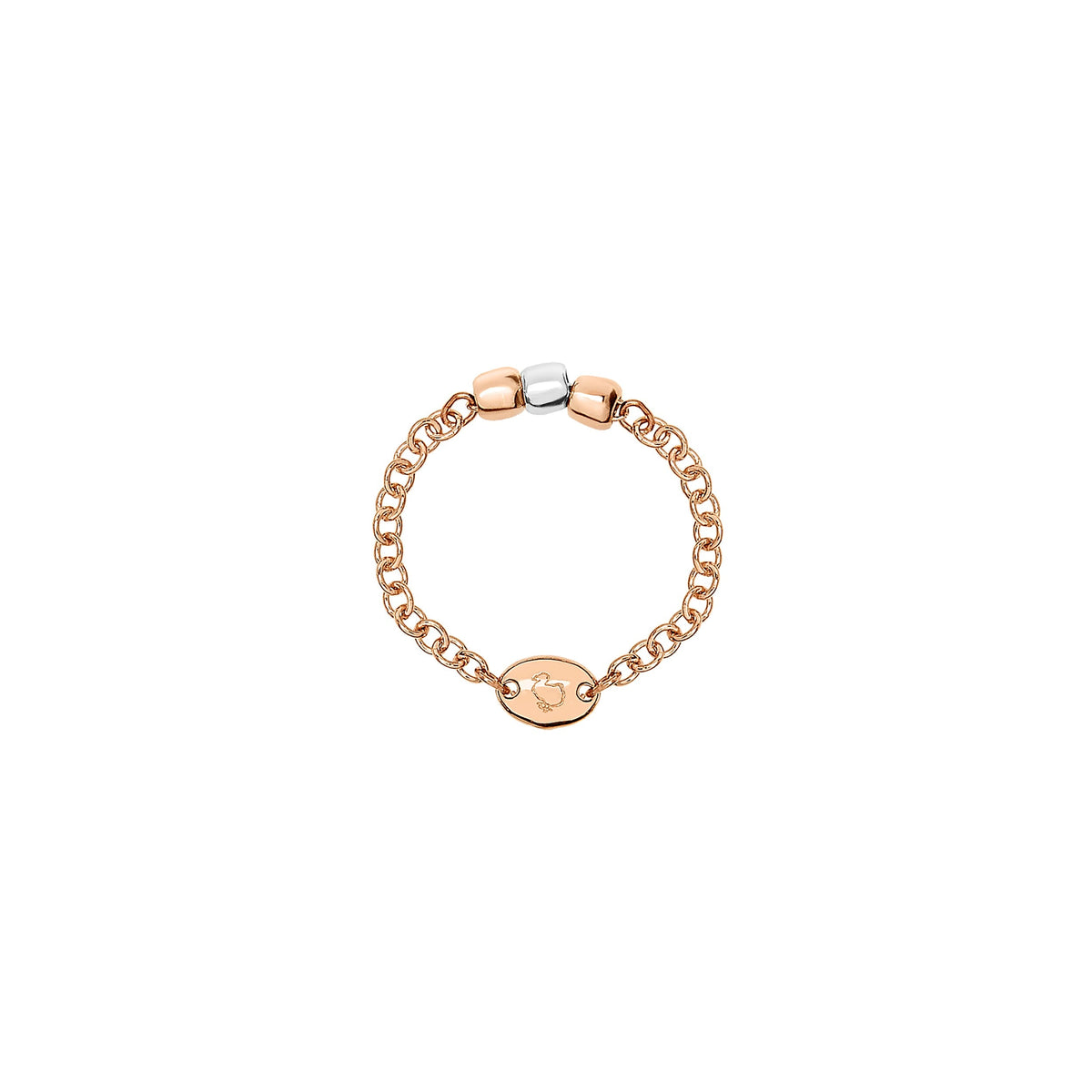 Mini granelli rose gold & silver Ring - Rose Gold & Silver