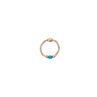 Mini granelli rose gold & turquoise ceramic Ring - Rose Gold & Turquoise