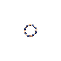 Mini granelli rose gold & blue ceramic Ring - Rose Gold & Blue