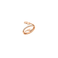 Spiral rose gold & diamonds Ring - Rose Gold