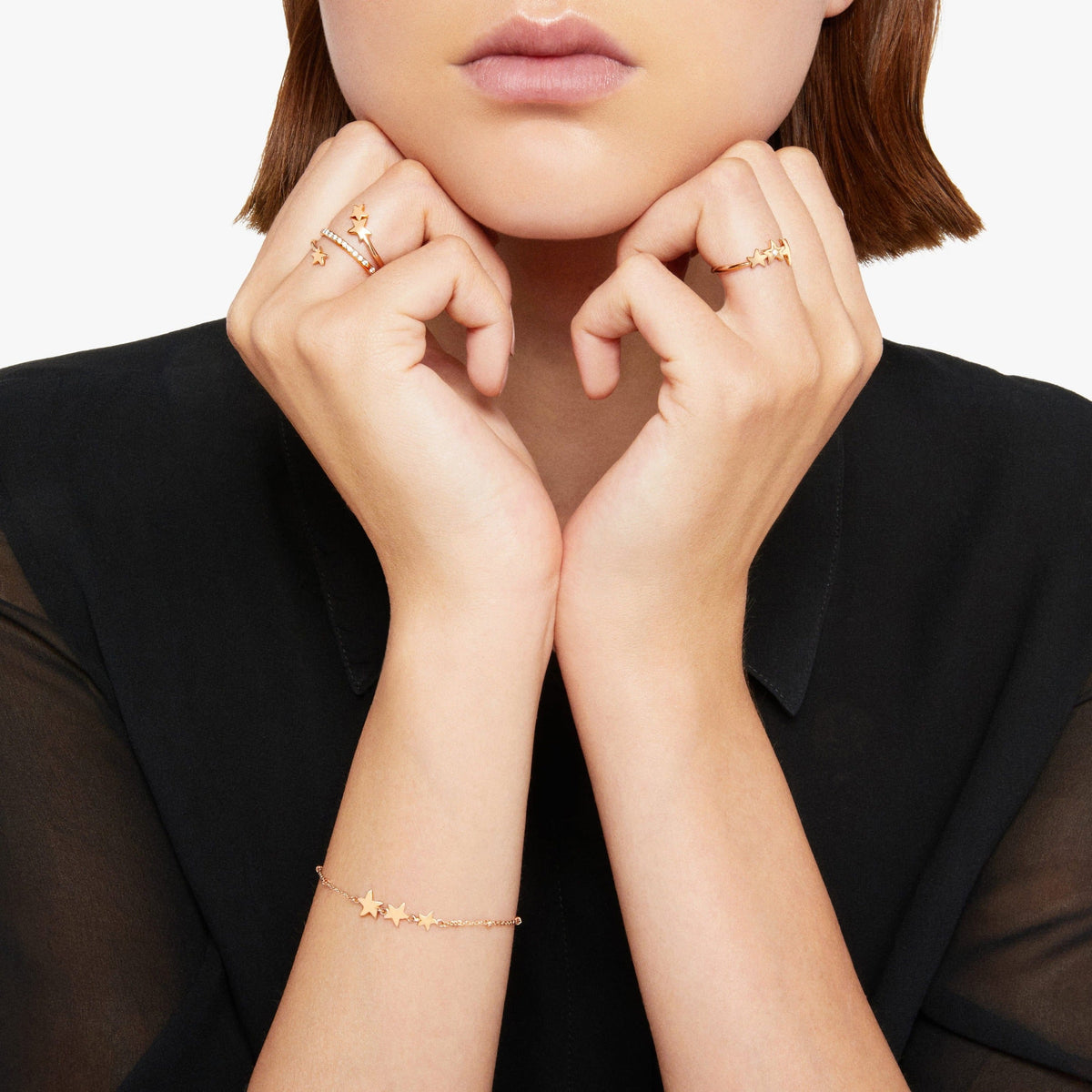 Spiral rose gold & diamonds Ring - Rose Gold