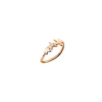 Star rose gold & diamond Ring - Rose Gold