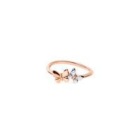 Butterfly rose gold & diamonds Ring - Rose Gold