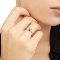 Butterfly rose gold & diamonds Ring - Rose Gold