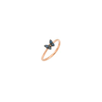 Butterfly rose gold & sapphires Ring - Rose Gold