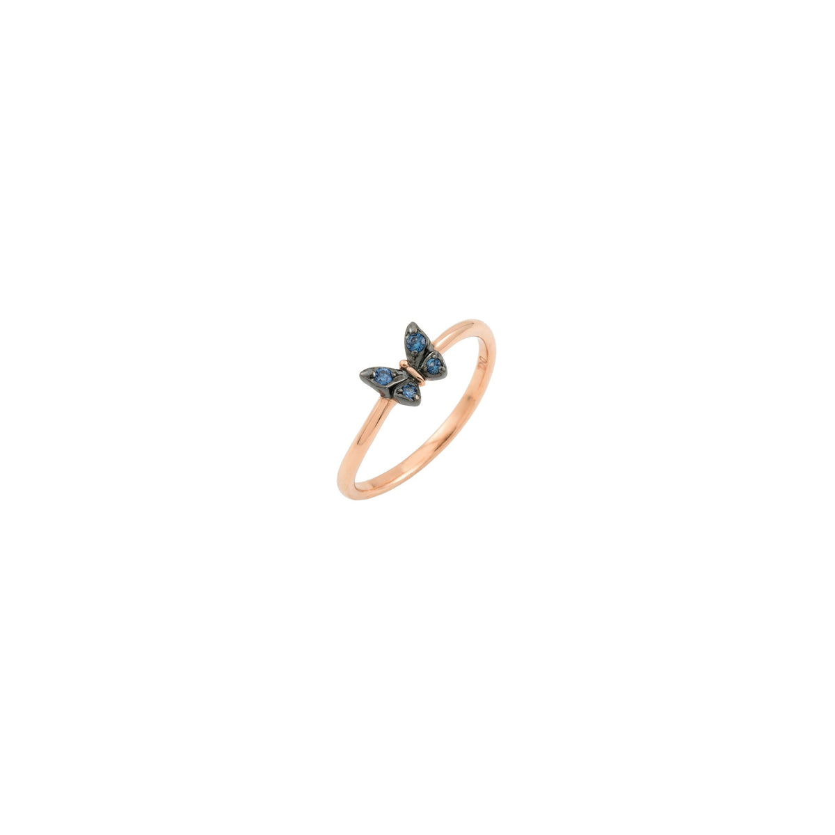 Butterfly rose gold & sapphires Ring - Rose Gold