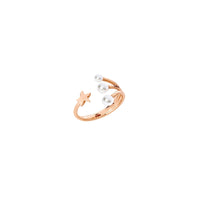 Stellina rose gold & crystal beads Ring - Rose Gold