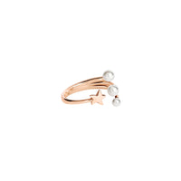 Stellina rose gold & crystal beads Ring - Rose Gold