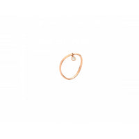 Essentials rose gold & diamond wave Ring - Rose Gold