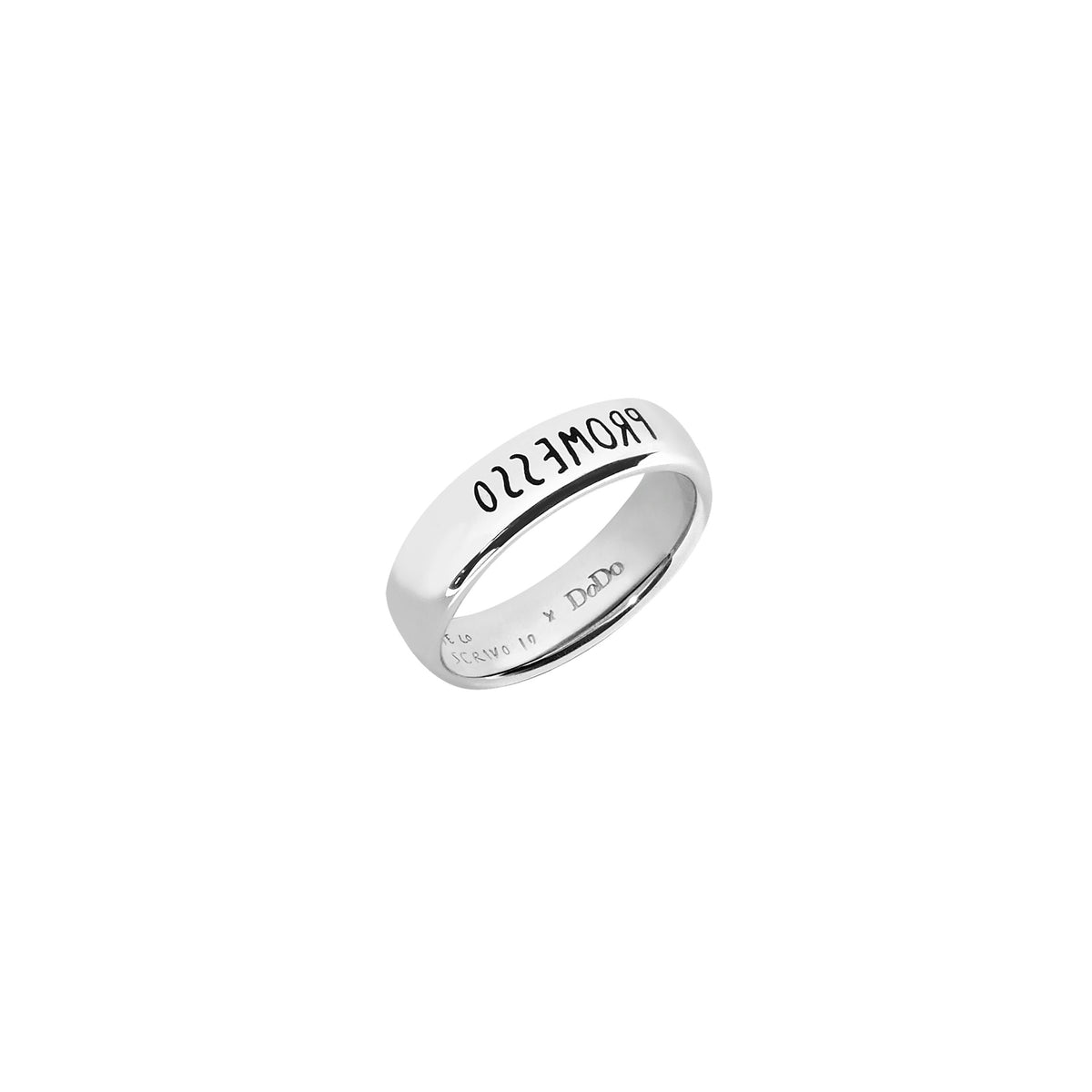 Promesso te.loscrivoio sterling silver Ring - Silver