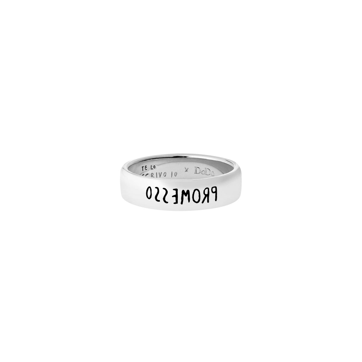 Promesso te.loscrivoio sterling silver Ring - Silver