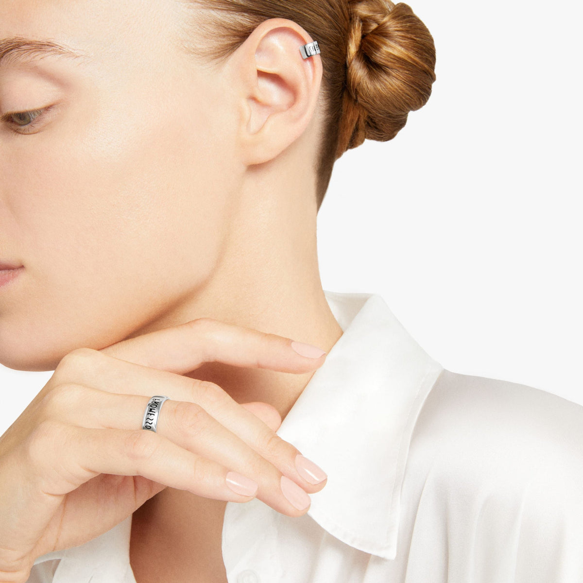 Promesso te.loscrivoio sterling silver Ring - Silver